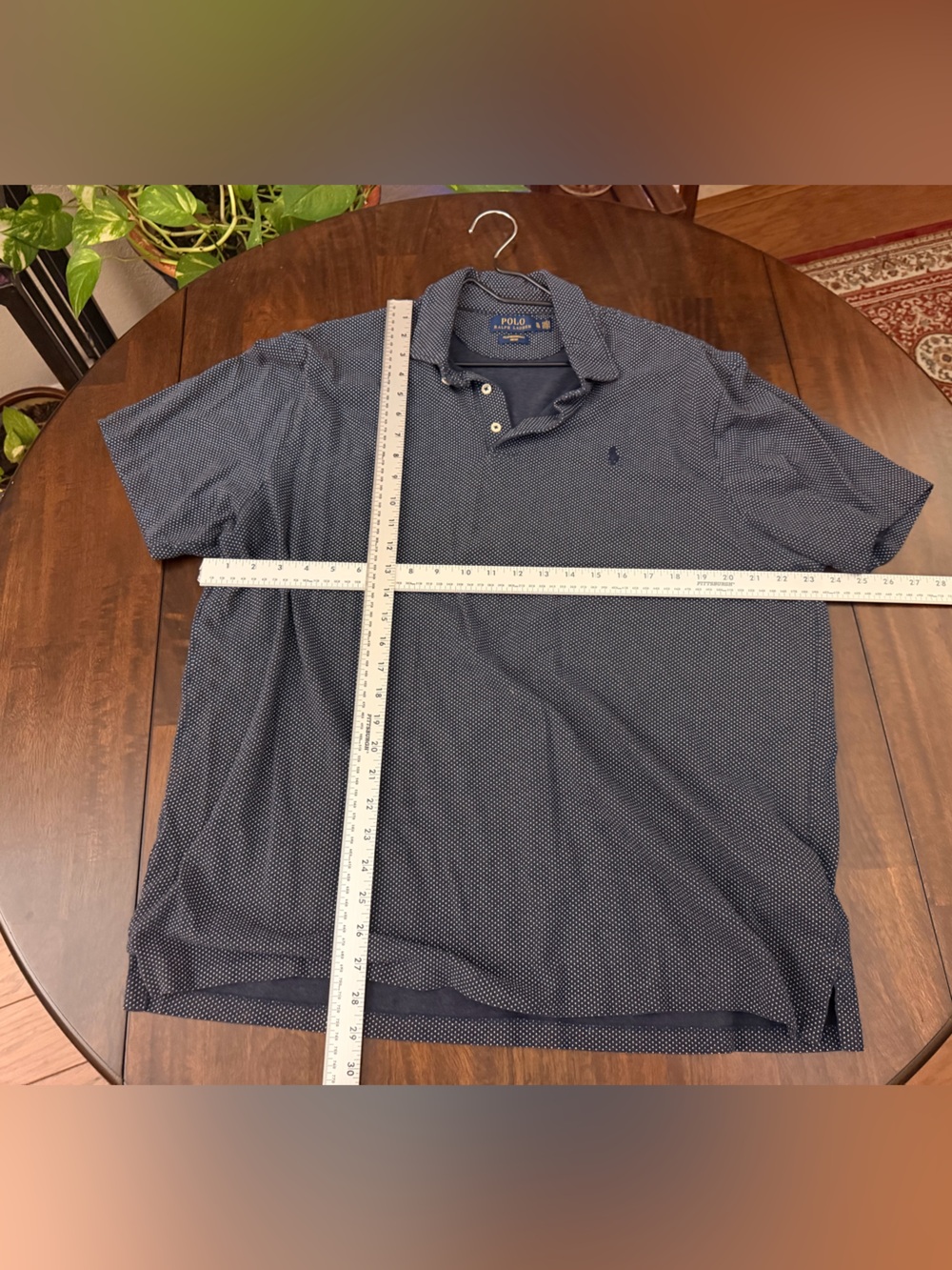 Ralph Lauren Navy Microdot Polo Shirt